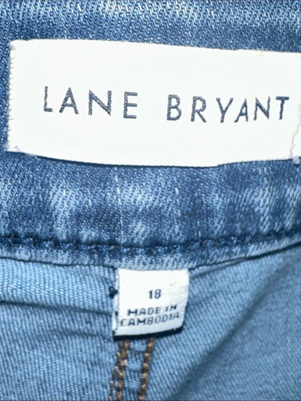 Lane Bryant Medium Blue Stretch Flare Jeans high high rise pull in boot 18 new